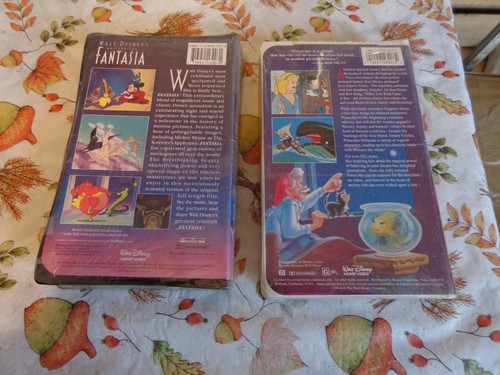Fantasia pinocchio walt disney movie vhs vcr tape new sealed black shell nos - Picture 2 of 2