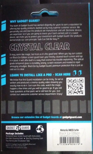 Gadget Guard Black Ice Tempered Glass Screen for Motorola Droid Turbo - Clear - Picture 2 of 3
