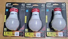 Lot of 3 Feit Electric -60W GU24 Bright White Dimmable LED Light Bulbs