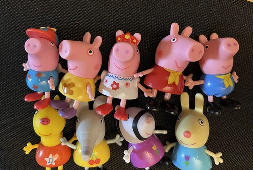 PEPPA PIG Figure Character Toys (9) pcs Peppa Family & Friends Used Elephant - Picture 2 of 6
