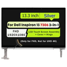 DK1K2 0DK1K2 For Dell Inspiron 13 7306 LCD Touch Screen Replacement+Hinge Silver