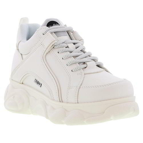 buffalo white chunky platform trainers