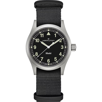 New Hamilton Khaki Field Quartz 38mm Black Dial Men's Watch