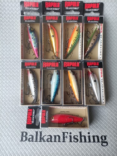 Rapala Team Esko TE-7/ Lot of 9/ MIX -Color: MIB+STF+SF+GRF+BF+FRHF+COBL+CH+CGFR - Picture 7 of 9