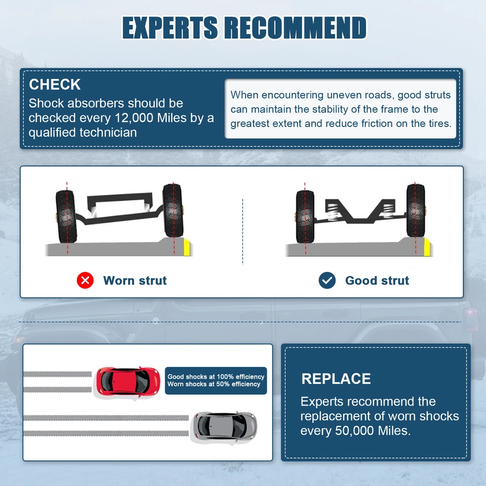 For 2007-13 Ford Expedition & Lincoln Navigator F+R Shocks Struts W/ Springs x4 Foto 4 de 4