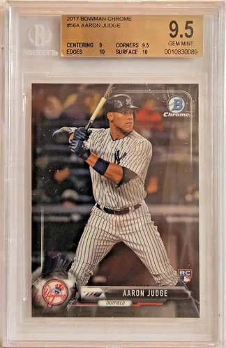 2017 Bowman CHROME #56A AARON JUDGE RC Rookie New York Yankees BGS 9.5 Gem Mint