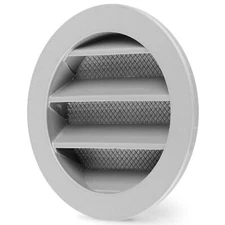 calimaero® WSGG 3" Inch Gray Round Metal Air Vent Grill Cover Flat Louver w