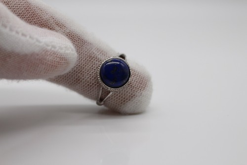 Anillo de lapislázuli plateado piedras curativas de calidad gemas piedras naturales regalo - Imagen 9 de 24