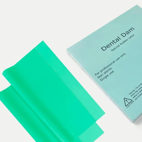 36 piezas/caja presa dental de goma oral de 6"" x 6"" presa dental de látex natural no estéril - Imagen 8 de 10