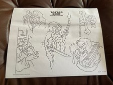 Vintage Tattoo flash art sheet tattoo seen Da Bronx lot 108 