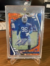 2021 Panini Absolute Carlos Boogie Basham Orange Rc Auto #’d /75 Bills #151