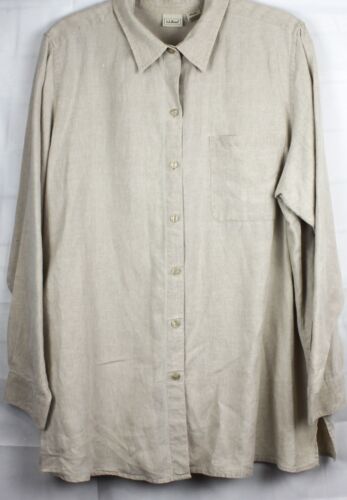 LL Bean 100% Leinen Langarmhemd, Größe 1X - Bild 3 von 8