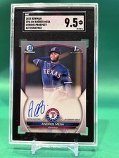 2023 BOWMAN CHROME ANDRES MESA CPA-AM 1ST AUTO SGC 9.5 Rangers Rookie RC Mint+