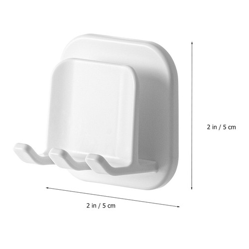 3PCS Wall-mounted Toiletries Racks Toothbrush Holders Tooth Cup Hangers White US - Picture 12 of 12