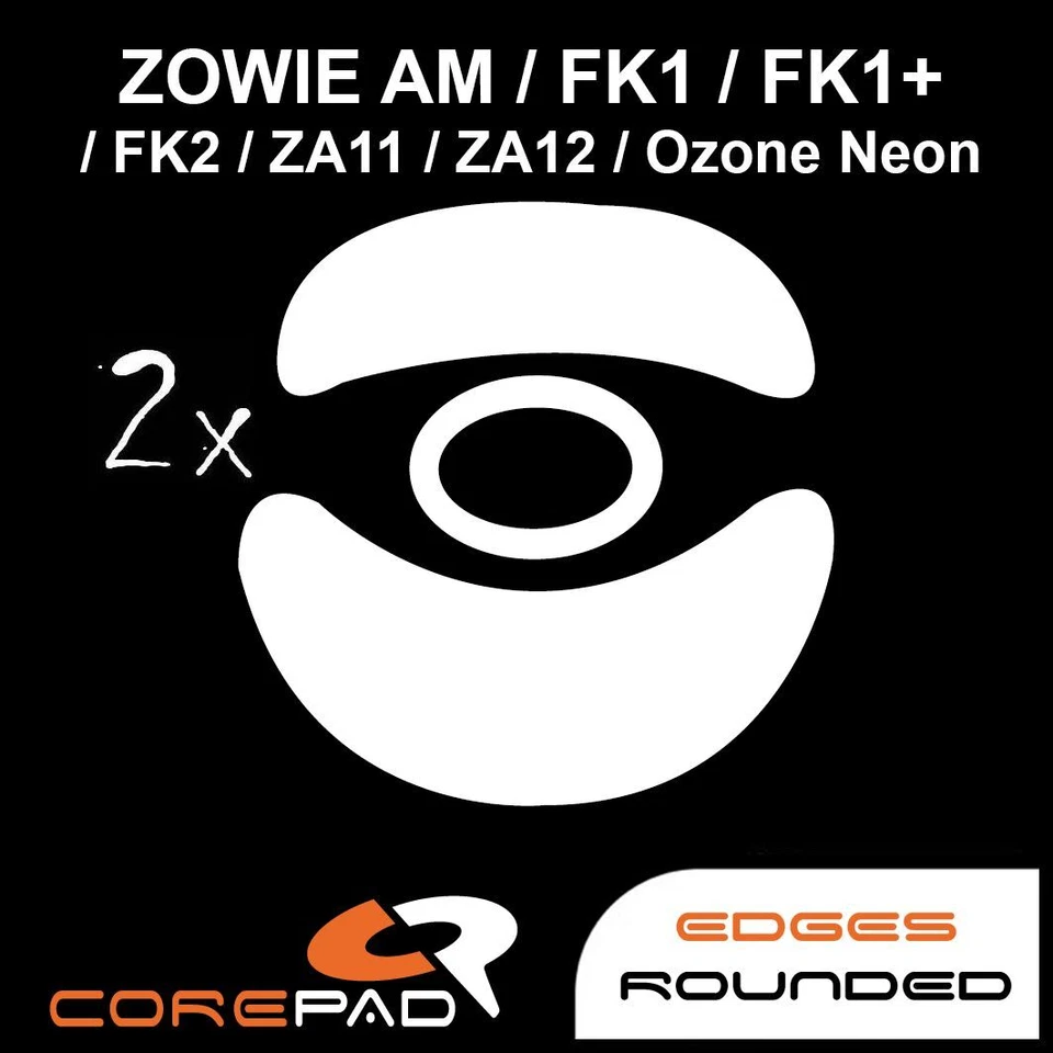 Corepad Skatez Zowie AM FK1 + FK2 ZA11 12 Ozone Neon Souris Pieds Patins Téflon