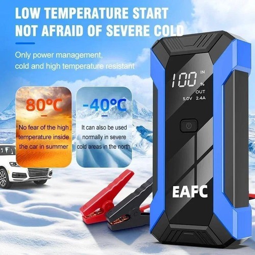 Power Bank 2000a/1200a/600a 12v Car Battery Jump Starter Portable Charger Car Bo - Photo 4 sur 17