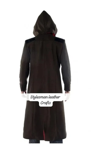 Doctor doom fantastic four cosplay halloween costume wool coat image 4