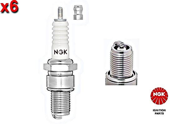 NGK 6x Spark Plug For VW 411412 Transporter T2 68-79 382420800