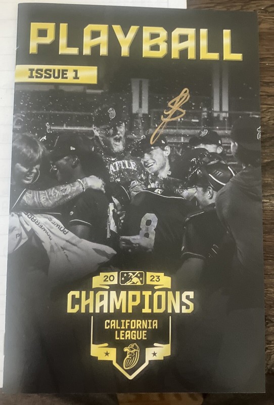 Luis Suisbel Signed Modesto Nuts 2023 Program Seattle Mariners MiLB MLB