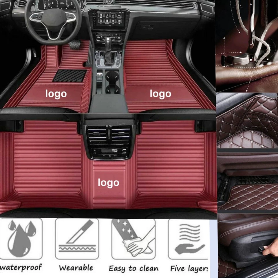 Alfombrillas de coche de lujo impermeables personalizadas para Mitsubishi Endeavor Foto 3 de 4