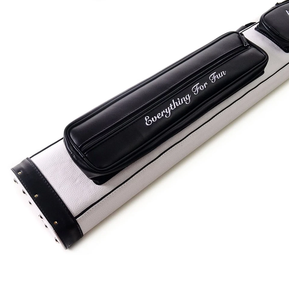 Estuche rígido para tacos de billar CUESOUL 2x4 blanco - sostiene 2 culatas y 4 ejes para tacos Foto 4 de 4