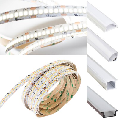 LEDupdates Brightest 24v Showcase Strip Light 1200 LED 6000K + Channel + Power