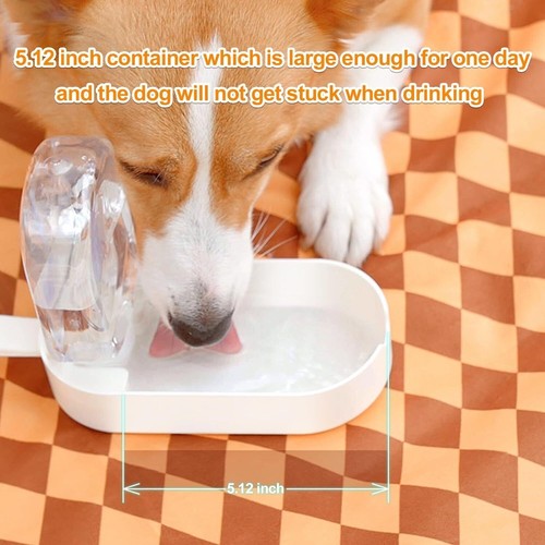 Dog Water Bottle Dog Bowl 2-in-1 Food Container - Picture 2 of 9
