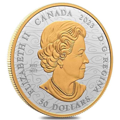 2023 Canada $50 Heavenly Dragon 5oz PROOF Silver Coin w/ Selective Gold Plating - Picture 3 of 4