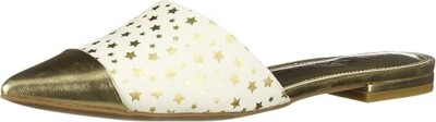 Katy Perry The Tarin Size 8.5 M Women's Casual Pointed Cap Toe Mules Gold/White