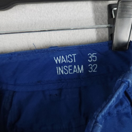 NUOVO Pantalone Wallace & Barnes Uomo 35x32 Blu Selvedge Ufficiali Chino Bottone Fly GI - Foto 6 di 13