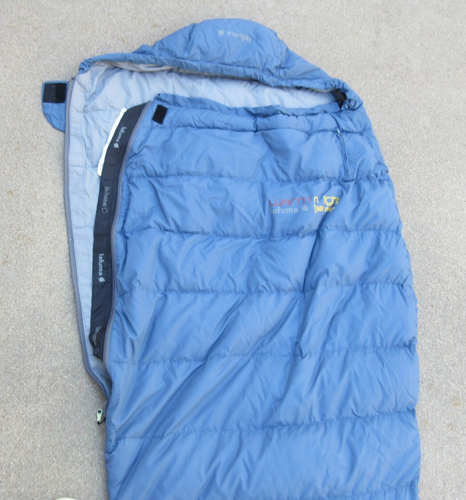 Lafuma Warm'n Light 600 Down Blue Sleeping Bag 6' 9" x 30" w/ Stuff Sack - Picture 5 of 12