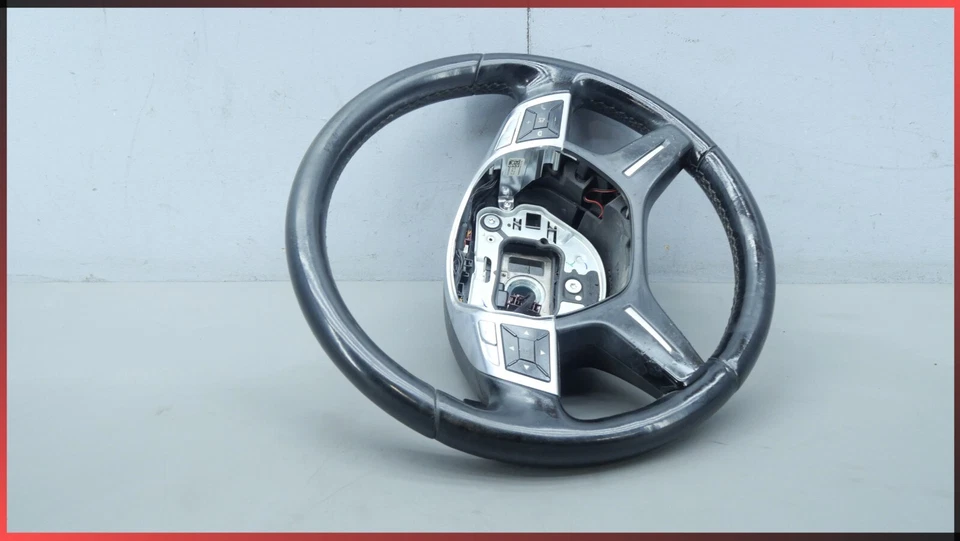 Volante conductor 12-16 Mercedes W166 ML350 GL450 con palancas de cambio negro Foto 3 de 4