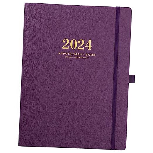 2024 Appointment Book/2024 Planner - 2024 Weekly Appointment Book, Purple