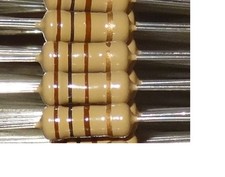 100 pcs 100 ohms 1W, 5 Carbon Film Power Resistors.