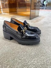 Tod's Women's Leather Loafers with High Heels and Platforms shoes