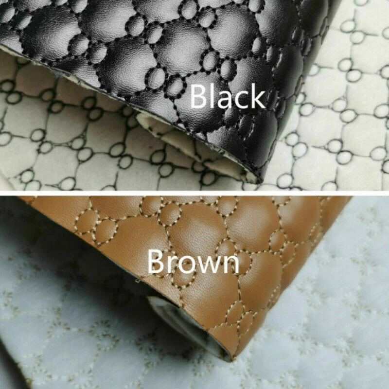 Tela de cuero PU bordada hágalo usted mismo esponja acolchada material de tapicería de coche Foto 4 de 4