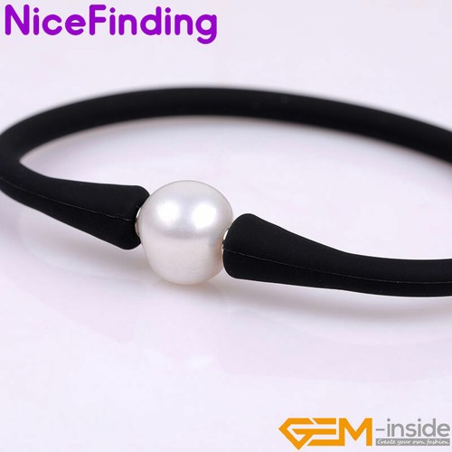 11 mm Süßwasser Zuchtperlen Perlen Verschiedene Farben Gummi Schmuck Armbänder 7 Zoll - Bild 42 von 63