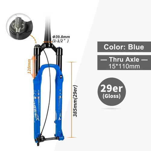 120mm Travel Thru Axle MTB Fork 27.5 29in Line Control 15x110mm Air Fork - Picture 7 of 24