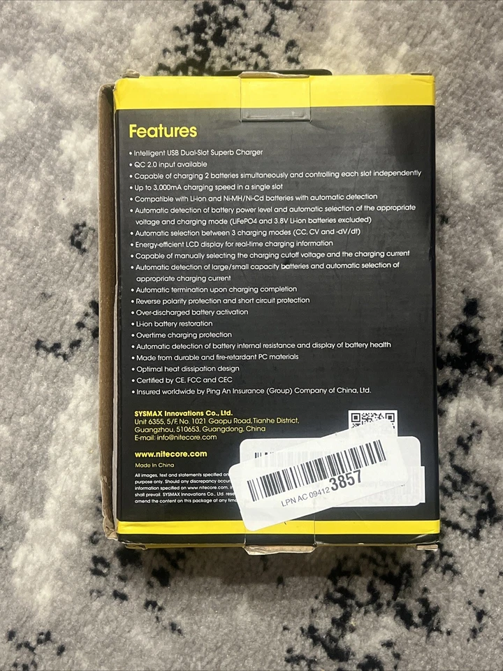 Nitecore UMS2 Intelligent USB Superb Charger Rechargeable Battery Li-Ion/Nimh - Image 2 of 3