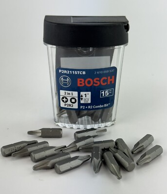 Bosch - Tick Tack Box of 15 - P2R2 1'' Dual Drive Insert Bits - 1/4'' Shank
