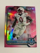2021-22 Bowman University Football Pink Refractor - Devin Lloyd - Utah Utes
