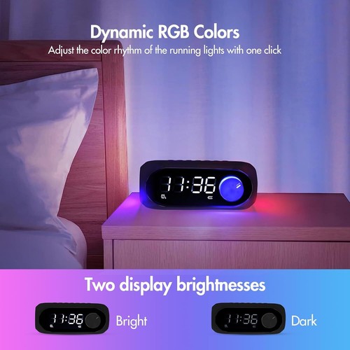 Portable Digital Alarm Clock Wireless Bluetooth Speaker LED Display FM Radio AU - Picture 5 of 21