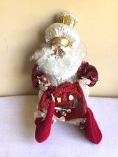 Mark Roberts Fairy Christmas Baking Cupcake Posable Santa Plush Tabletop Decor
