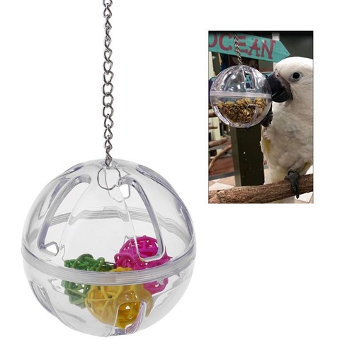 Parrot Chew Toy Balls Durable Reusable Clear Hollow Pendant Ball Toy - Picture 5 of 8