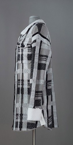 Style & Co (J23-95*) Strickjacke vorne offen kariert grau Gr. XL - Bild 4 von 5