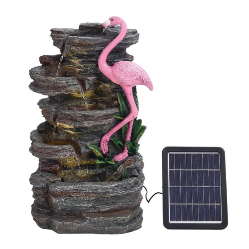 Electric /LED Solar Power Outdoor Water Fountain Feature Garden Stone Statues - Picture 21 of 44