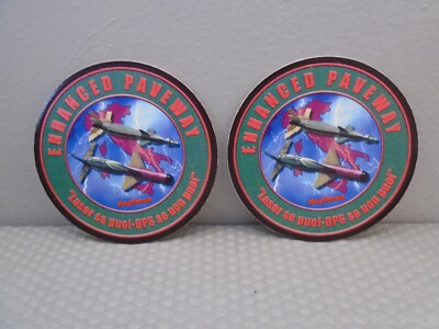 SET OF 2 ENHANCED PAVEWAY LASER GUIDED BOMBS 3.5'' DECAL / STICKER RAYTHEON