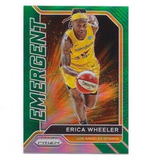 2021 Panini Prizm WNBA Erica Wheeler Green Prizm Refractor #5 Los Angeles Sparks