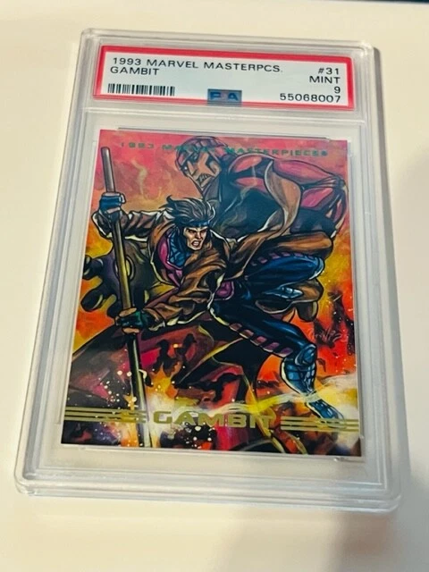 Marvel Masterpieces Comic Card Sky Box 1993 PSA 9 MINT Gambit X-Men #31 Sentinel - Image 2 of 3