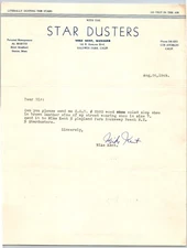 Star Dusters "125 Feet in the Air" Circus Letterhead Baldwin Park CA 1949 Scarce